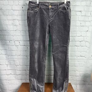 WHBM Velvet Skimmer Jeans sz 2 ankle zip